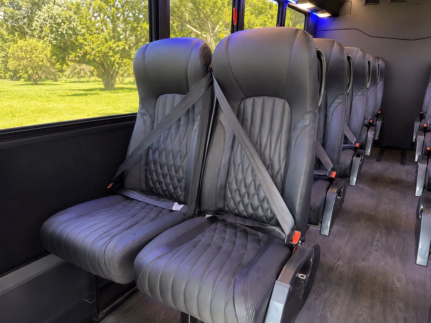 lexington 18 passenger minibus interior