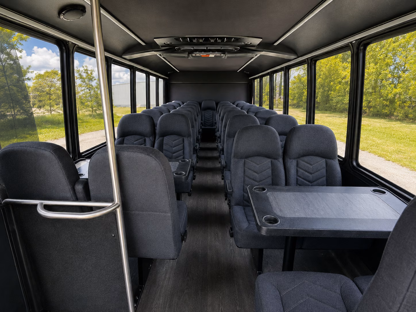 lexington 20 passenger minibus inside