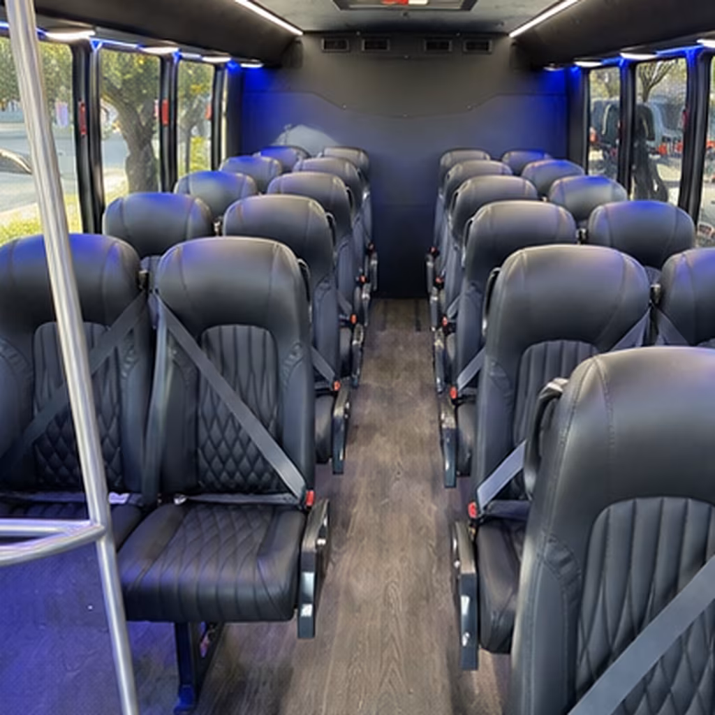 lexington 25 passenger minibus inside