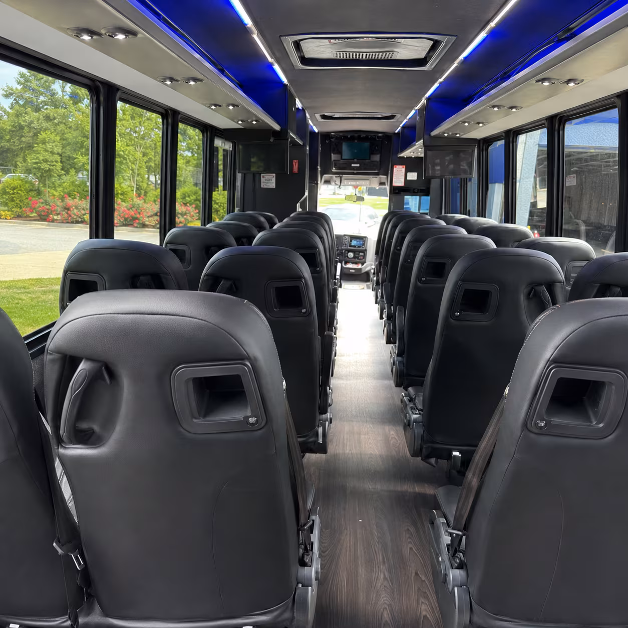 lexington 30 passenger minibus inside