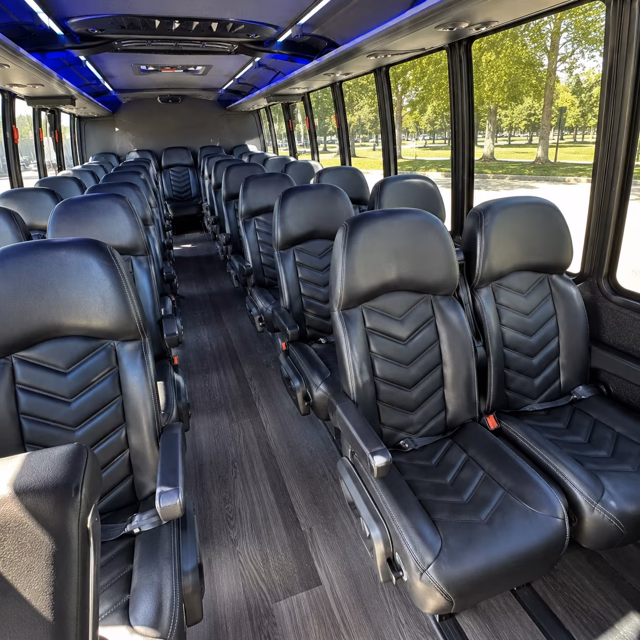 lexington 30 passenger minibus interior