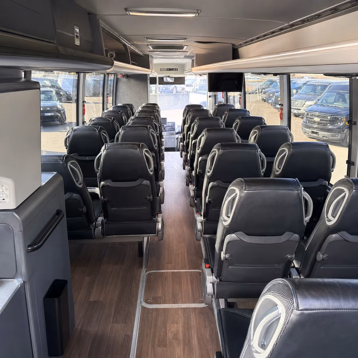 lexington 56 passenger charter bus interior