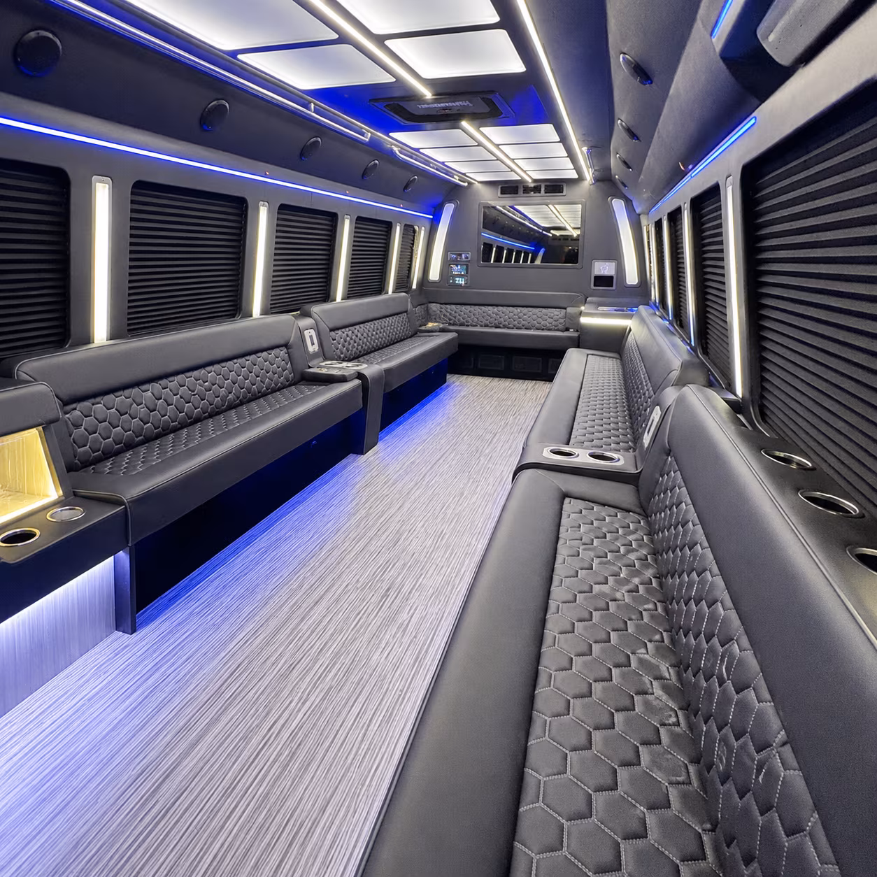 lexington party bus rental interior